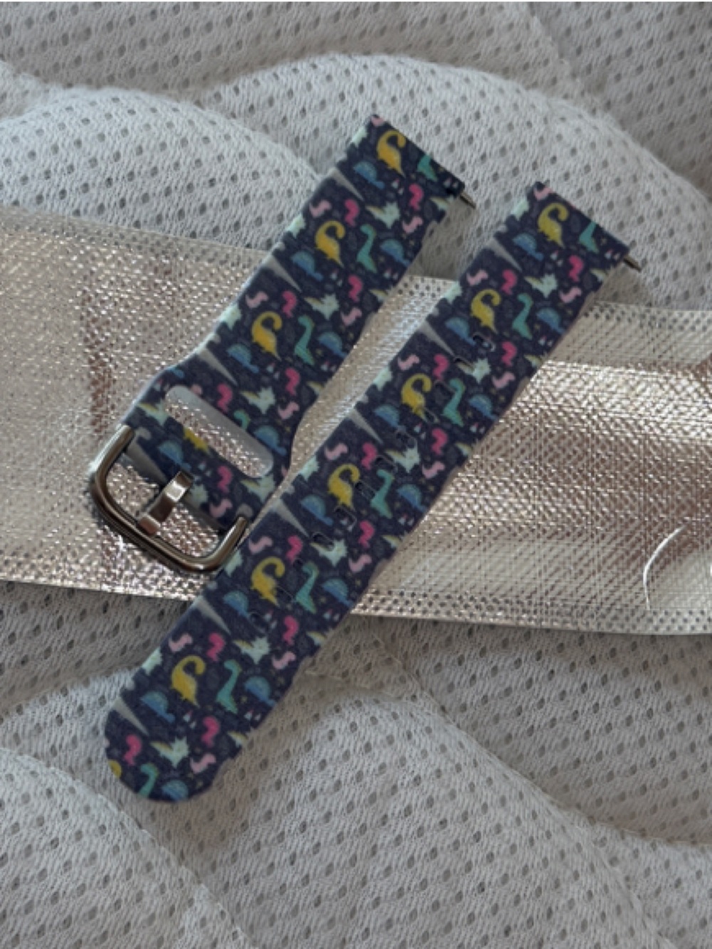 Kids Multicolor Dinosaur Pattern Elastic Watch Band
